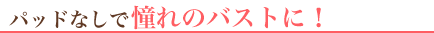 �p�b�h�Ȃ��œ���̃o�X�g�ɁI