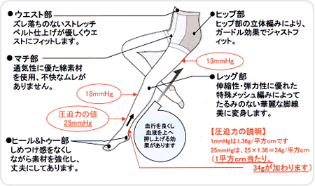 スーパーサポートストッキングの特長